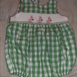 Smocked bunny bubble